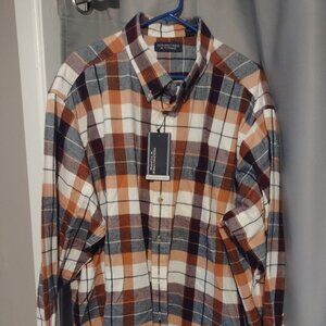 Roundtree and Yorke Portuguese flannel new with tags long sleeve button down shi